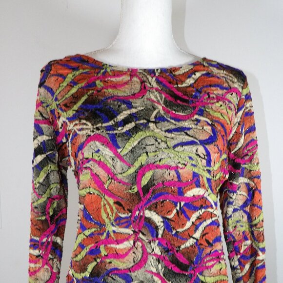 GW Tops - GW Multi Colored Art Deco Knit Pullover Top Women's Size XL